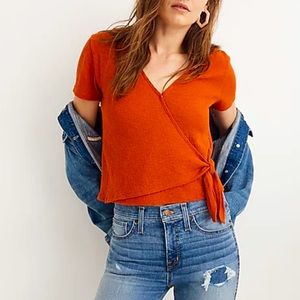 *SOLD* Madewell Texture and Thread Wrap Top Size S